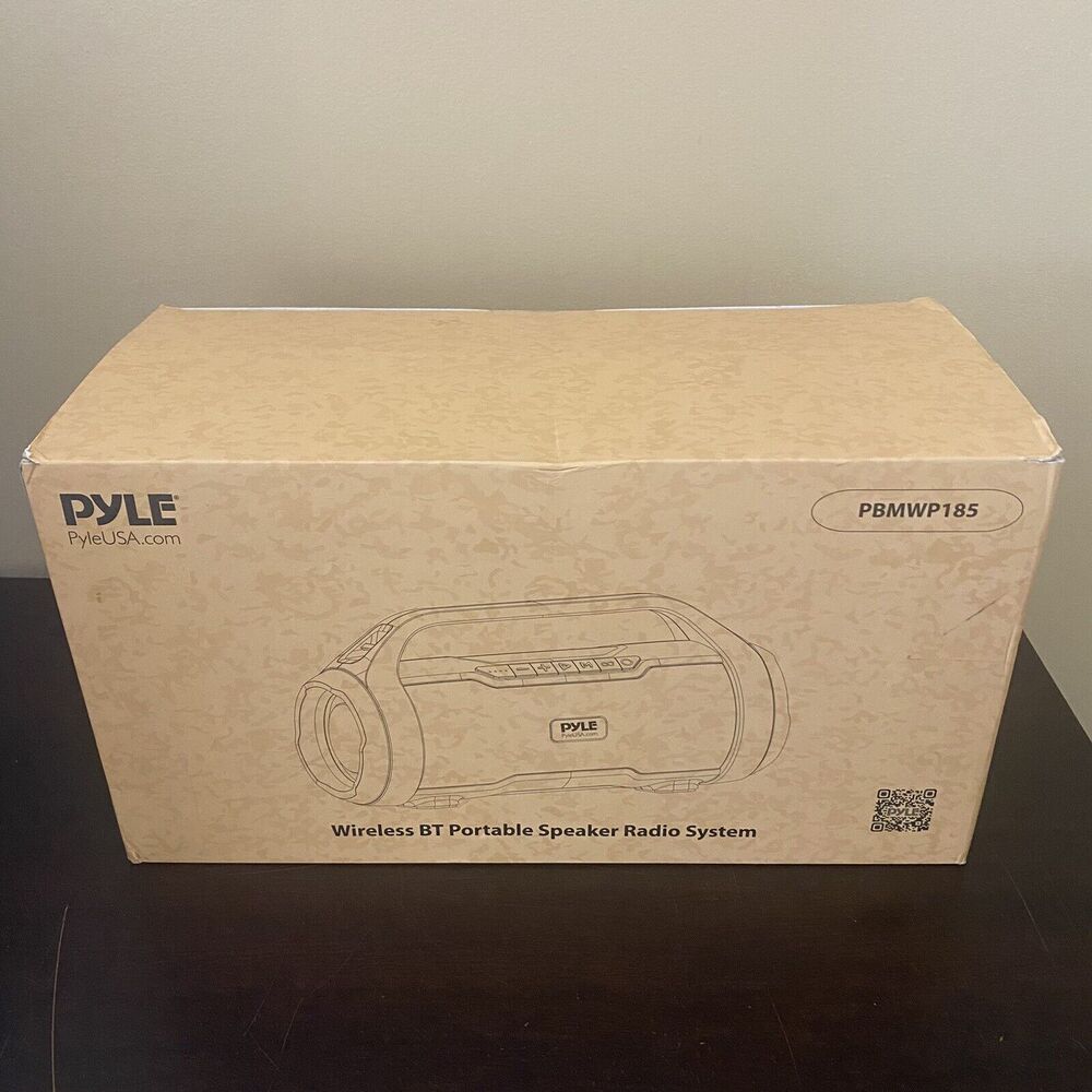 Pyle Wireless Portable Bluetooth Boombox Speaker 40W Max 2.0CH Rechargeable‎